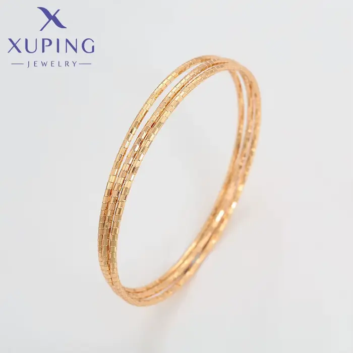 Xuping-Ensemble de bracelets plaqués or 67mm pour femmes