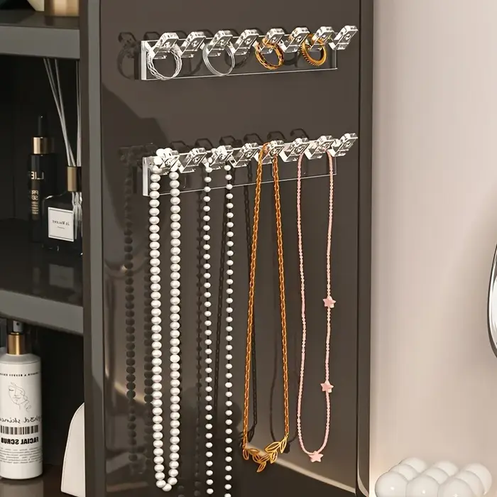 Ensemble de 3 pièces de support de rangement mural pour bijoux à 8 trous