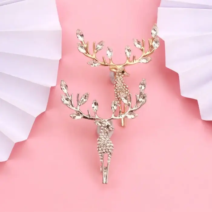 Broche en forme de cerf Sika rétro élégante pour femmes occasions spéciales artisanat fin pour foulards veste sac cadeau idéal