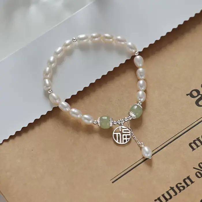 Bracelet de perles de culture d'eau douce pour femme