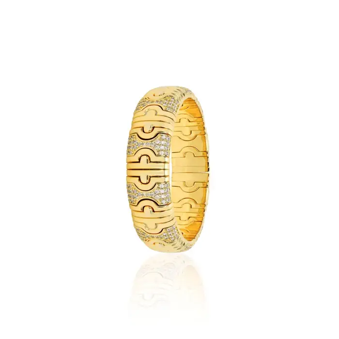 Bellux-Bracelet artificiel astique en Argent 925 Plaqué Or