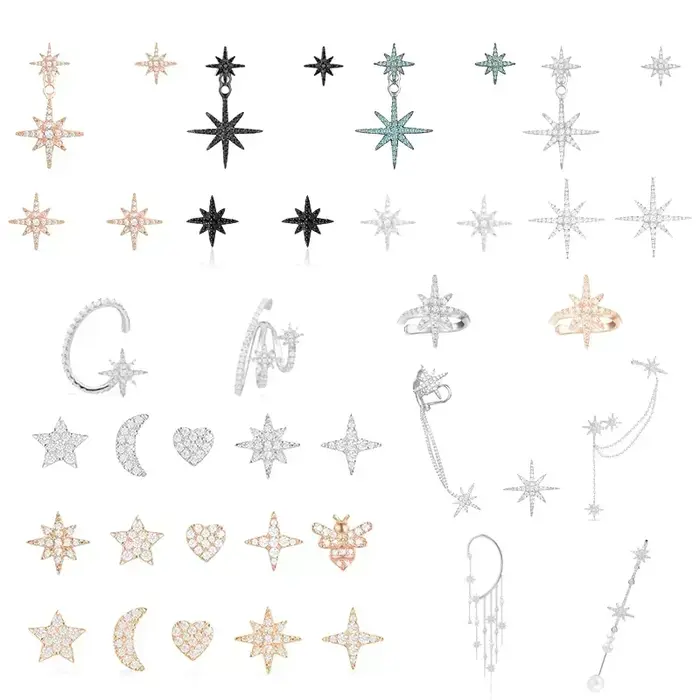 Boucles d'oreilles asymétriques classiques CY 2025