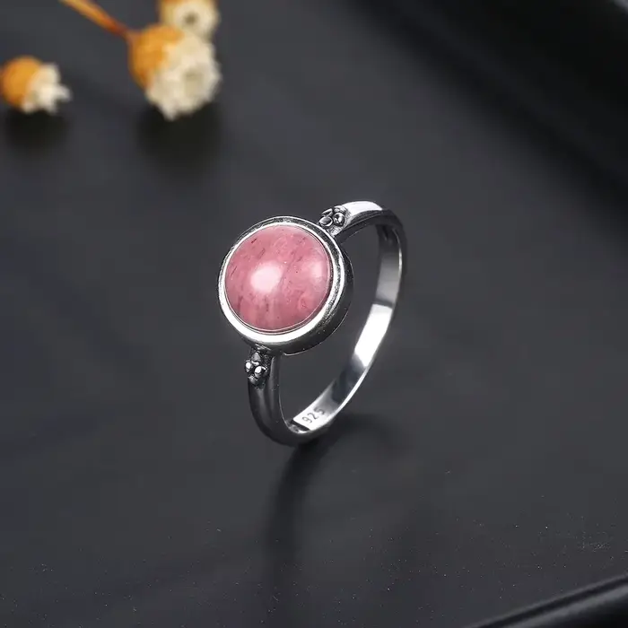 Bague en œil de tigre naturel pour femme