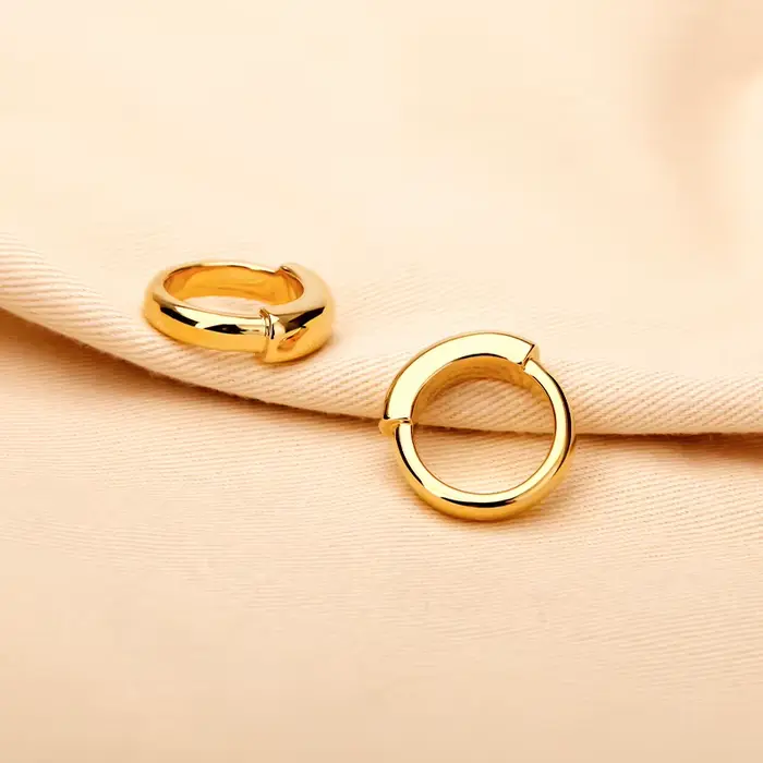 VAROLE-Bague Géométrique Minimaliste pour Femme, Plaqué Or 18K, Bijoux à la Mode, Cadeau Élégant