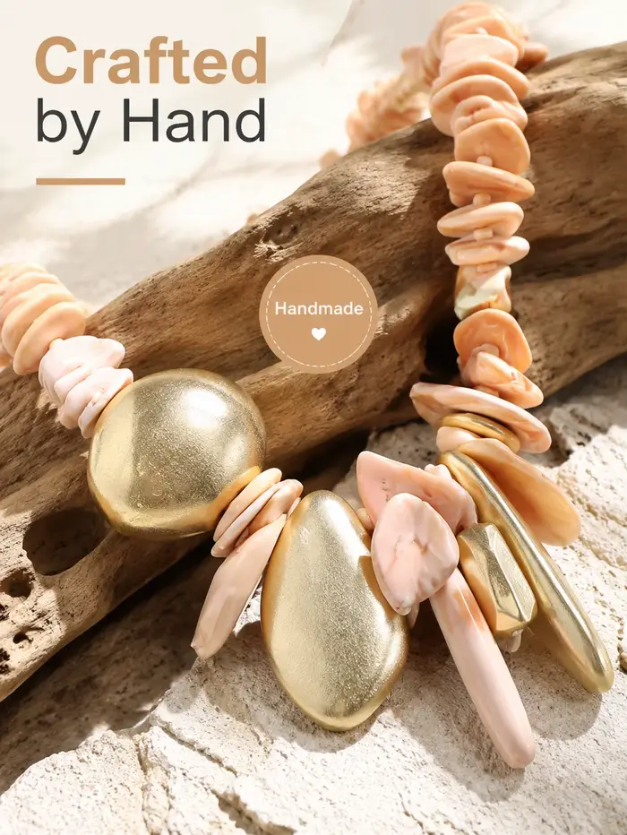 Collier élégant bohème fait main avec perles pour femme – Accessoire de bijouterie tendance pour inspirer vos tenues