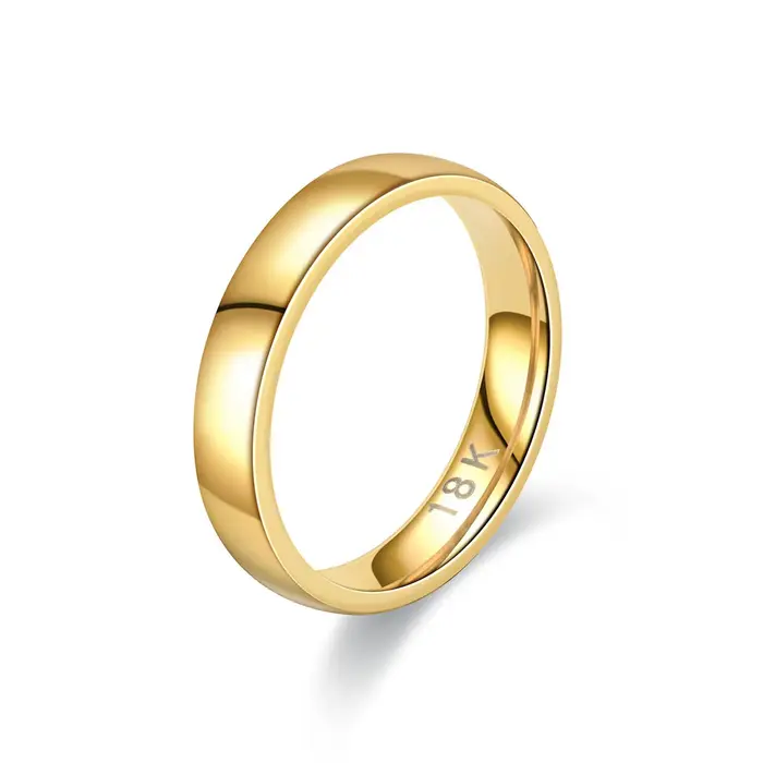 Bague plaquée or couleur mode femme Simple Couple