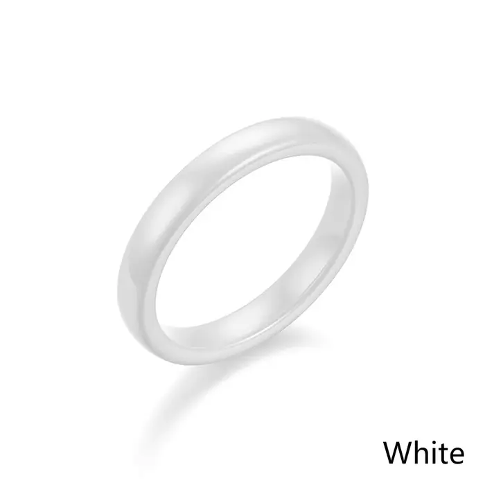 Bagues en céramique fines de 3mm pour femmes, bijoux minimalistes simples, lisses et brillants, ne s