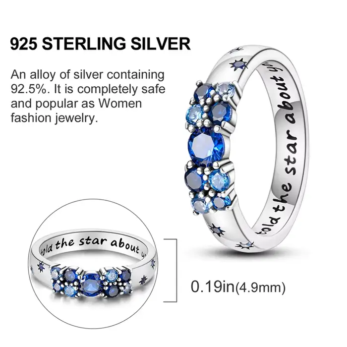 Bague Star Code en argent Sterling 925