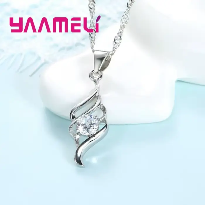 Ensemble de bijoux en argent sterling 925 serti de zirconium blanc pour femmes occasions spéciales mariage engagement party