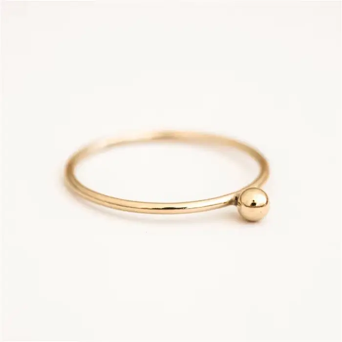 14K or rempli petite boule Bague minimalisme bijoux Knuckle Anillos Mujer bohème Bague Femme Anelli 