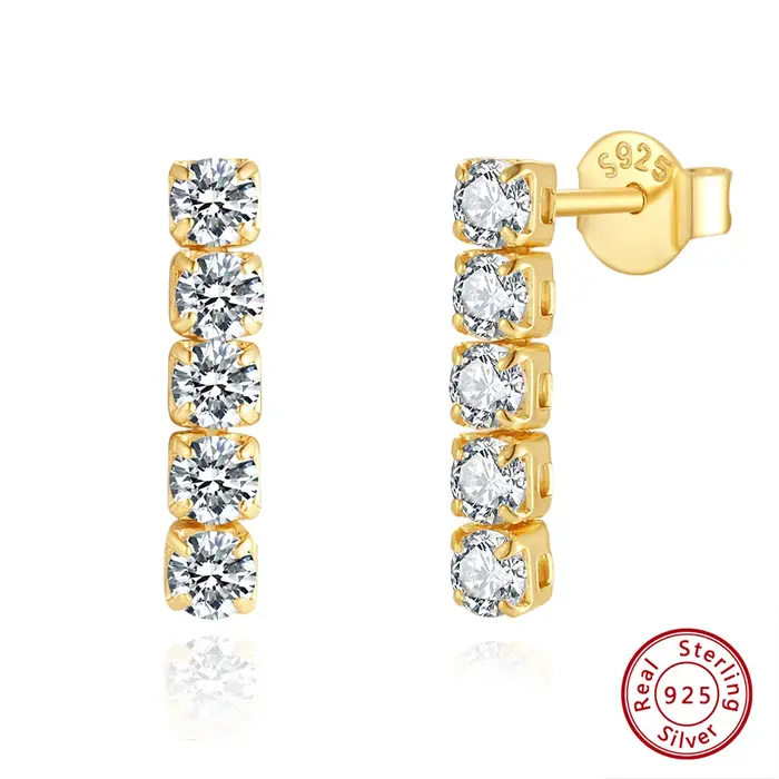 Boucles d oreilles pendantes en argent sterling 925 avec cristal de zircon blanc et noir pour femmes occasions spéciales soirée mariage anniversaire