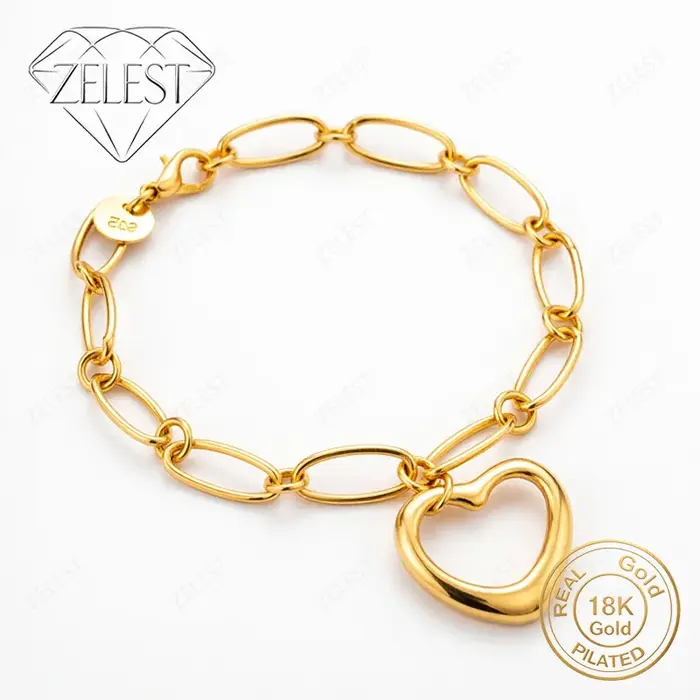 Bracelet tressé multi-boucles en argent sterling 925 plaqué or 18 carats, 8 pouces, pour homme et fe