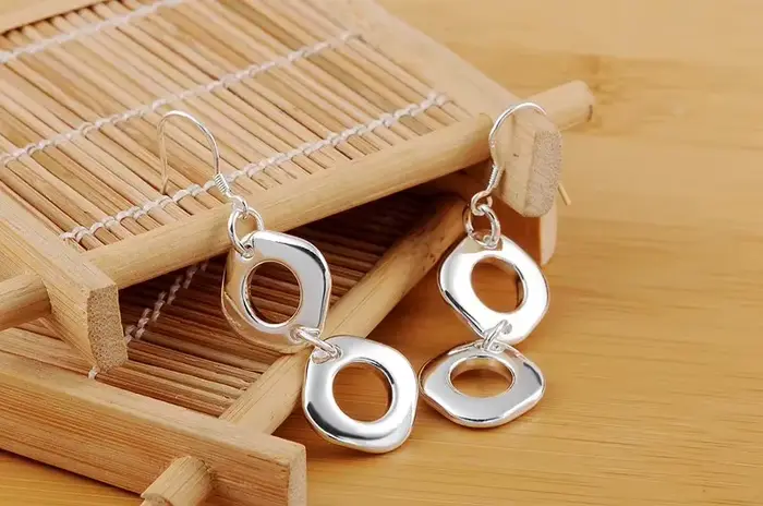 Boucles d'oreilles carrées en argent Sterling 925, bijoux de haute qualité, à la mode, cadeaux de luxe pour femmes