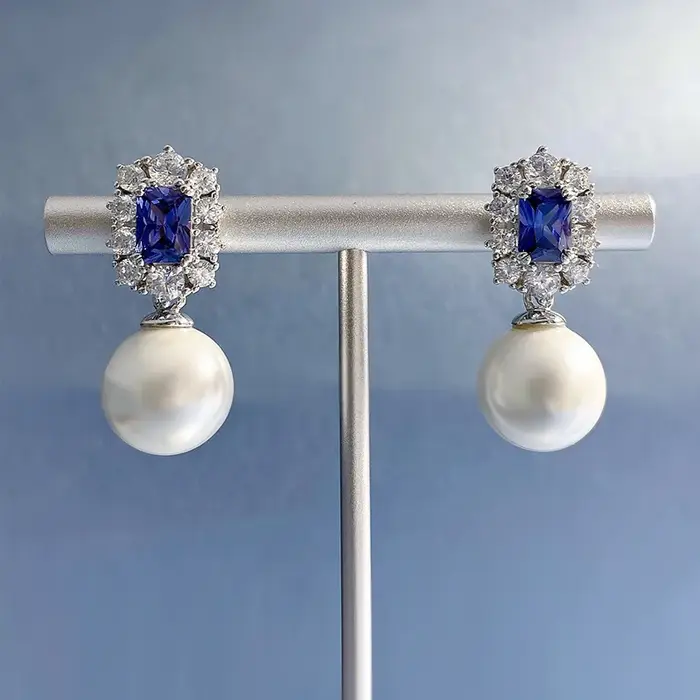 Boucles d'oreilles à tige en perles