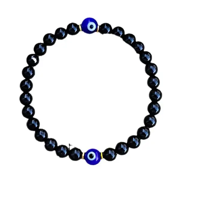 Bracelet de Protection contre l'empattement en Tourmaline noire, mauvais œil, bouclier Aura, absorbe