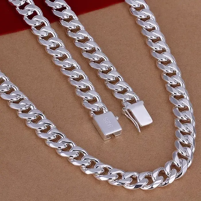 Collier en or 18 carats chaîne figaro classique pour mariage et cérémonies importantes homme femme