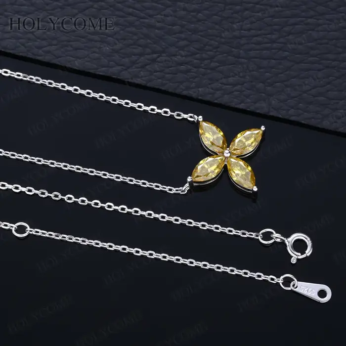Collier pendentif Marquise Moissanite, bijoux à la mode, 4x8mm, avec GRA VVS1, haut scintillant pour
