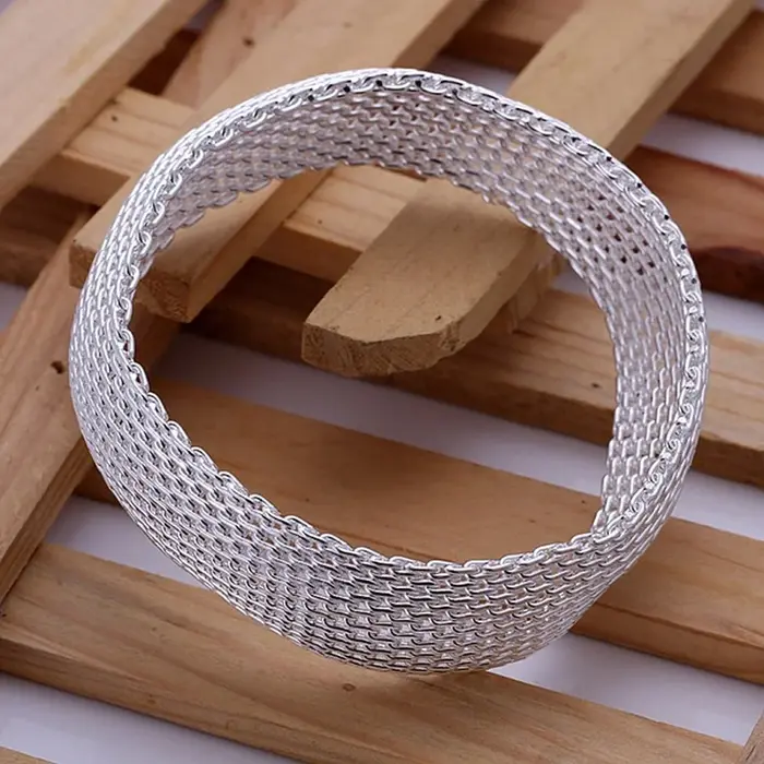 Bracelet rond en argent sterling 925