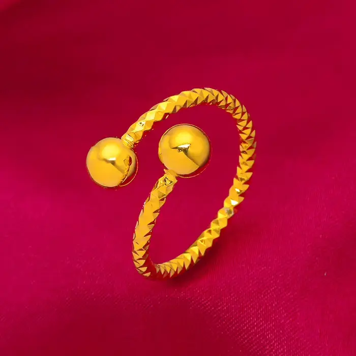 Bague à fleurs en spirale de dubaï pour femmes brésiliennes, couleur or 24K, pour mariée, arabe, éth
