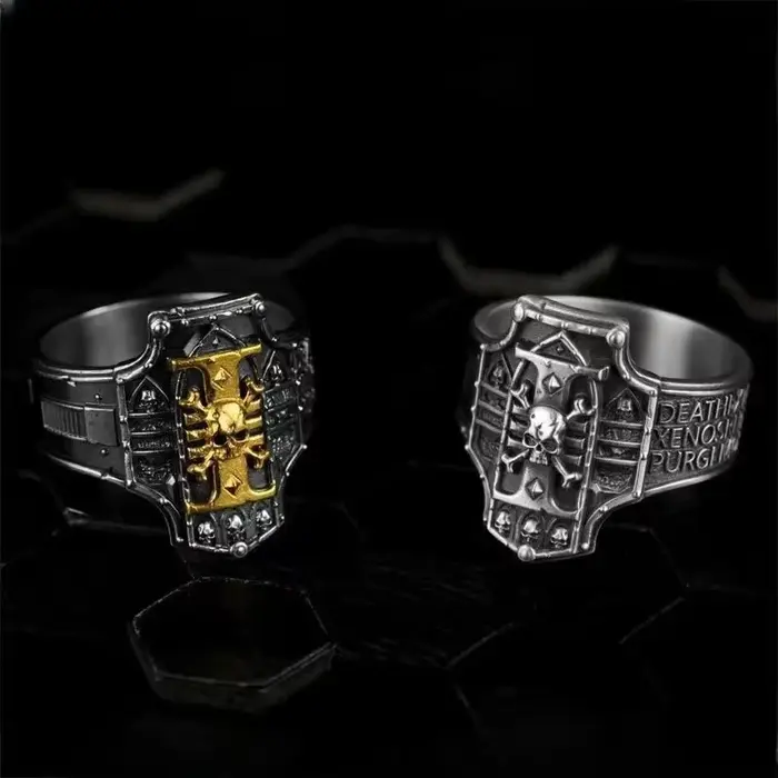 Bague de style punk 2026 personnalisée, motif montre de la mort, pour un look dominant