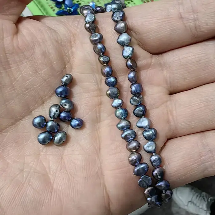 Perles de culture d'eau douce naturelles