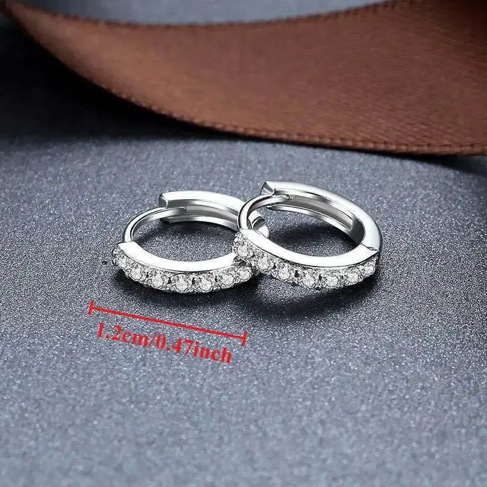 Boucles d'oreilles en argent Sterling 925 et Zircon brillant pour femmes