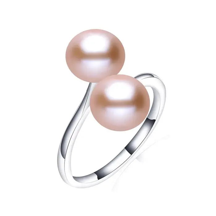 Nouvelle Arrivée 2026 – Bague Ajustable en Perle d'Eau Douce Naturelle Noire
