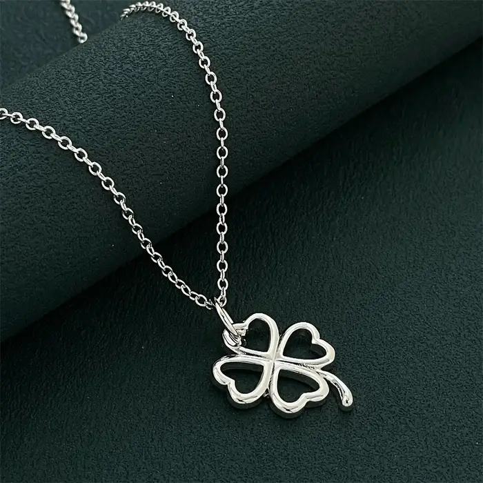 Collier trèfle élégant en argent Sterling 925 pour femmes