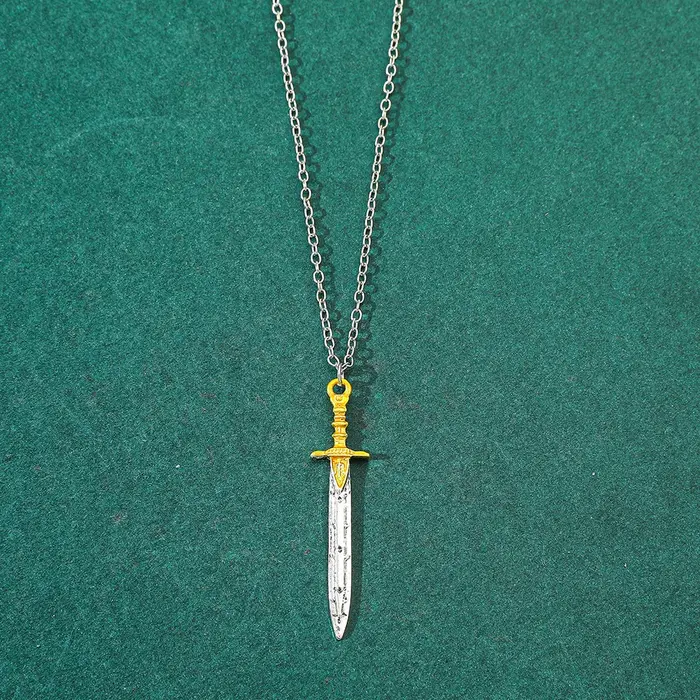 Collier d'épée vintage pour hommes et femmes, bijoux de fête, cadeau d'Halloween et de club