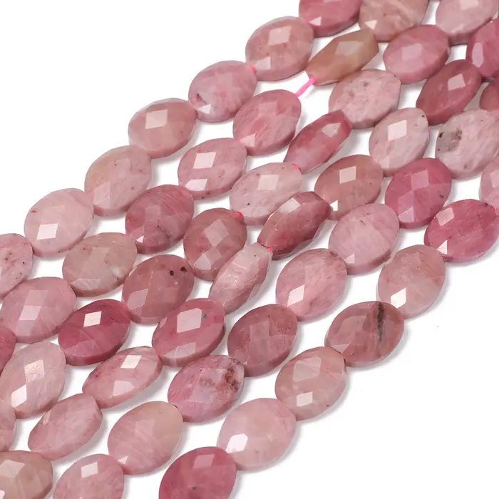 Perles en pierre de rhodonite naturelle