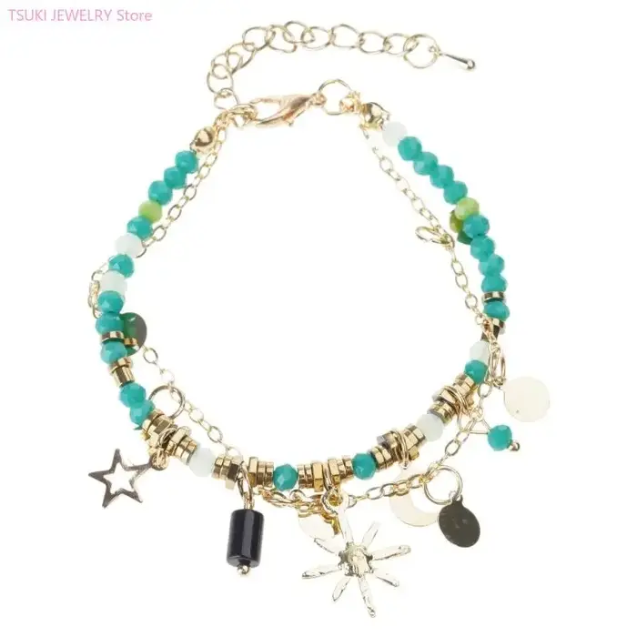 62KE – Bracelet à fleurs, bijoux à mode, à breloques distinctives, pour toutes les occasions