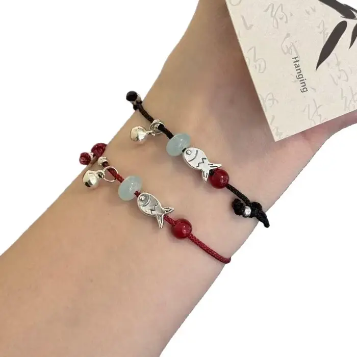 Bracelet en cordon tressé pour bijoux, 2 pièces, pour meilleurs amis, couples, bracelets d'amitié as
