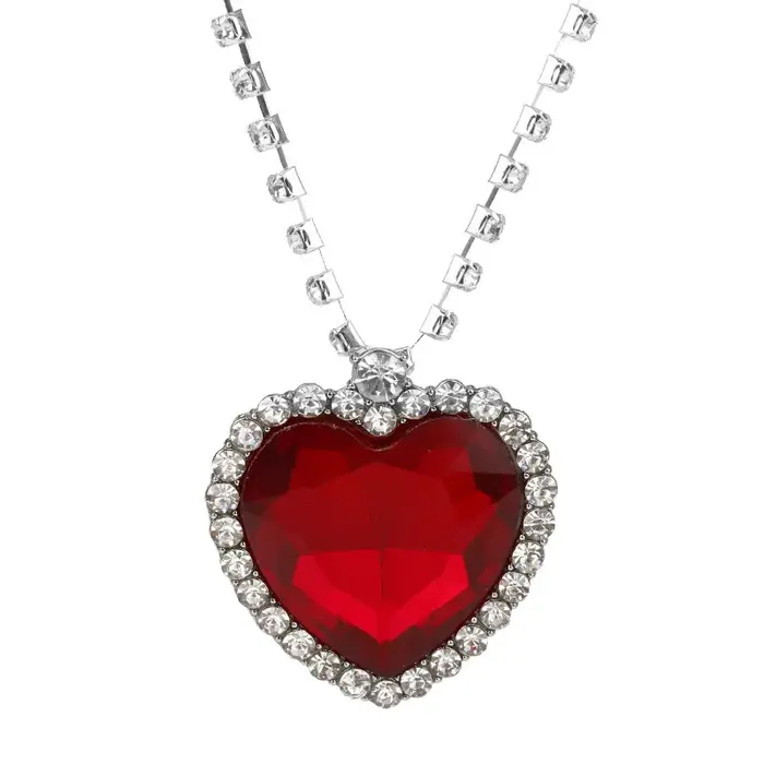 Titanic océan coeur amour pour toujours collier coeur couronne cristal breloque ras du cou pendentif