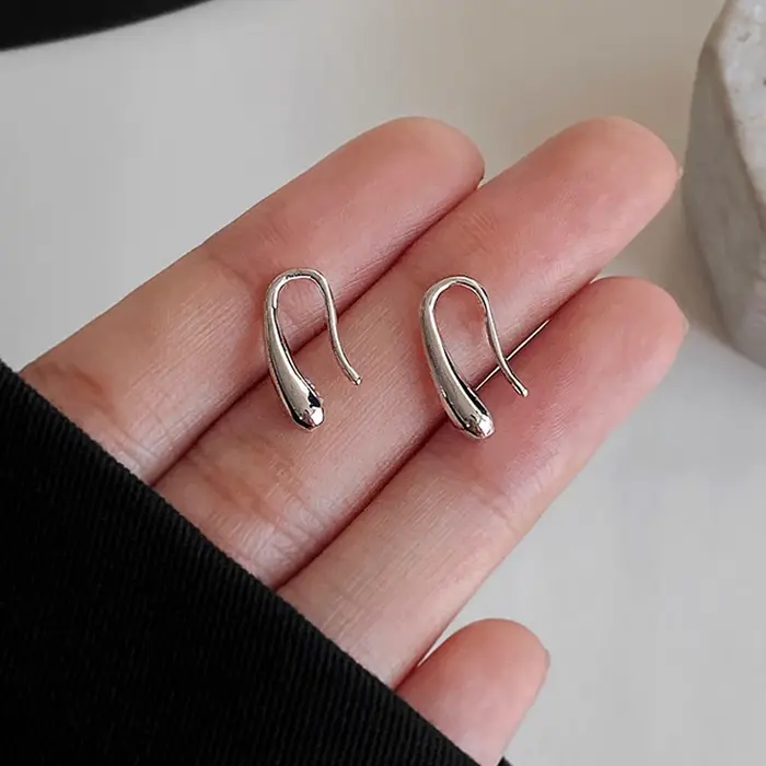 Boucles d'oreilles en argent Sterling 925 en forme de goutte d'eau pour femmes, bijoux rétro de temp