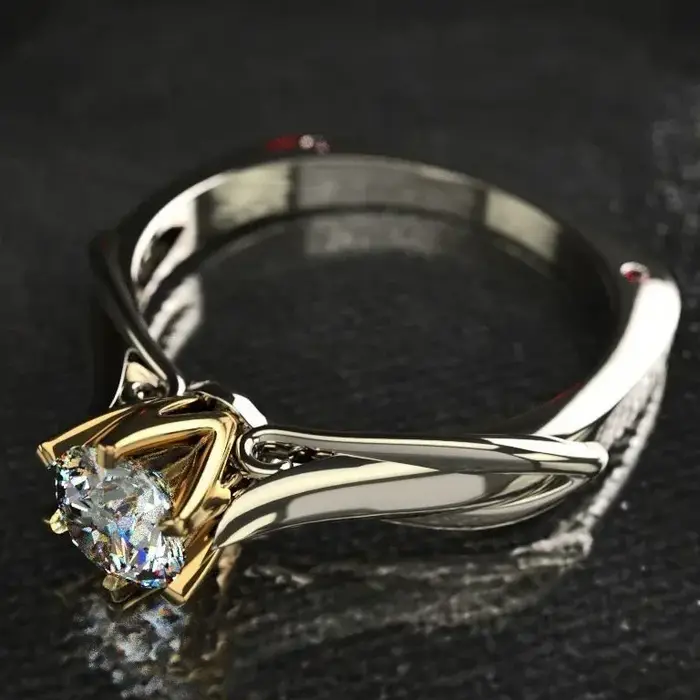 Bague en Moissanite Certifiée pour Femme, Argent Sterling 925 Plaqué Or 18K, Bijou de Mariage, Fianç