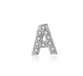 Moissanite Diamond Earring for Woman, 925 Sterling Silver D document VVl's, Initial Alphabet 26 Lett
