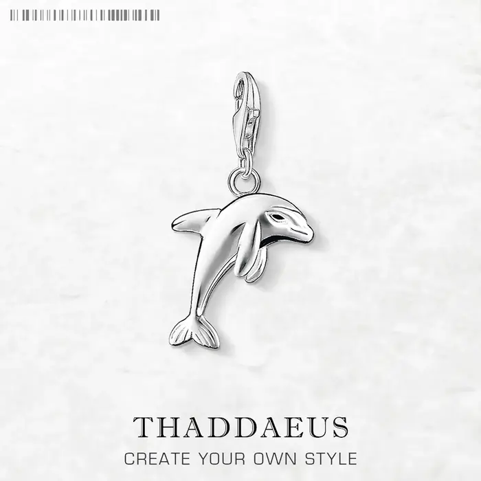 Pendentif à breloques en forme de dauphin, bijoux européens faits à la main pour dames et hommes, no