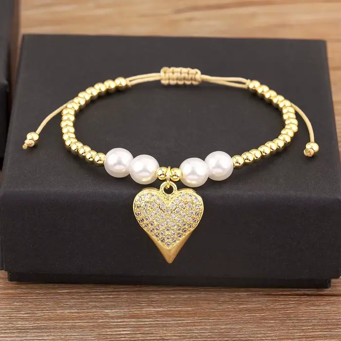 Nidin nouvelle mode coeur/champignon forme creux conception chaîne Bracelets réglable pour les femme
