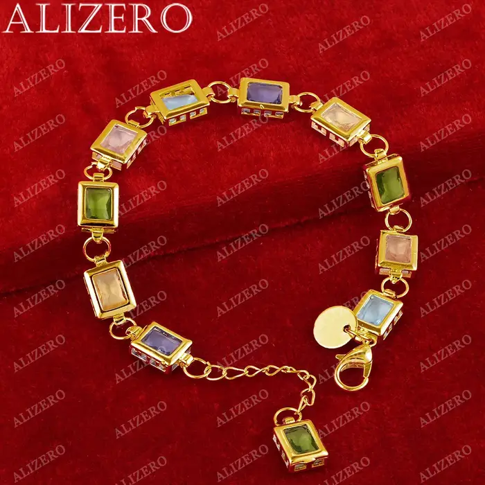 Bracelets en cristal multicolore pour femme