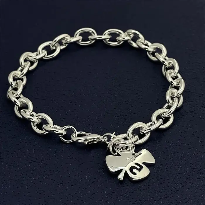 Bracelet trèfle à quatre feuilles en argent Sterling 925