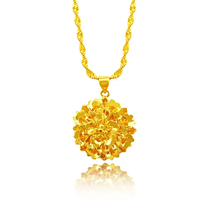 Collier multicouche en forme de fleurs pour femmes, couleur or véritable 18 carats, pour mariage, anniversaire, chaîne Fine, bijoux cadeaux, ne se décolore pas