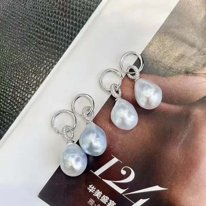 MeiBaPJ-Boucles d'oreilles pendantes en argent regardé 925 pour femme