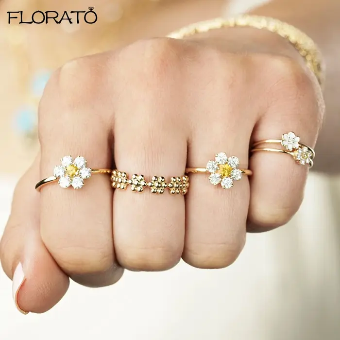 Bague en cristal de style bohème coréen pour femmes alliances de mariage avec zirconium blanc pour occasions spéciales mariage fiançailles cadeau de bijoux