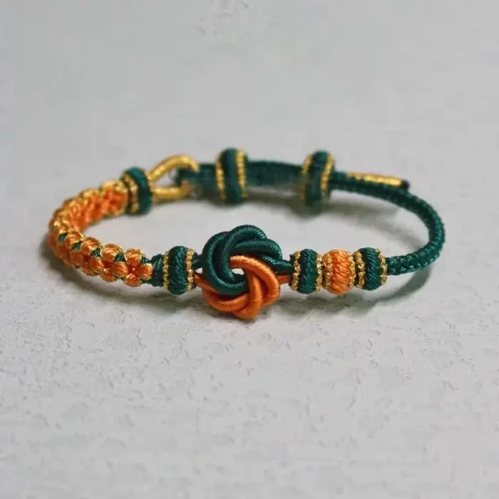 Bracelets réglables à la mode Mandala noeud fleur de pêcher
