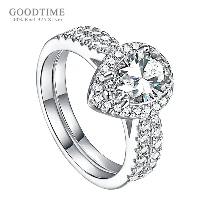 Bague en argent regardé 925 pour femme