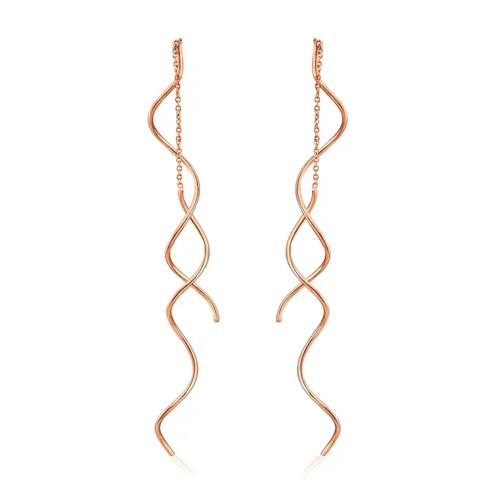 Boucles d'oreilles longues à pampilles pour femmes, bijoux de fête, Double mode, barre en métal, cou