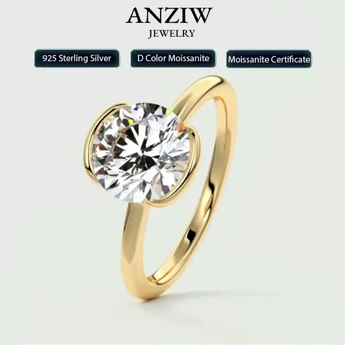 Bague de mariage plaquée or 18 carats