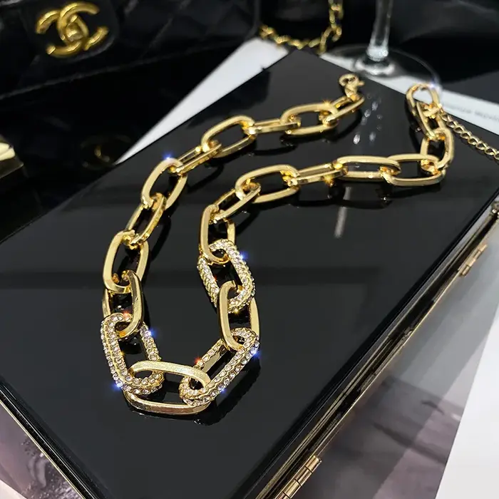 Collier de chaîne épaisse de luxe