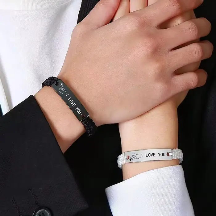 Bracelet de Couple en acier inoxydable