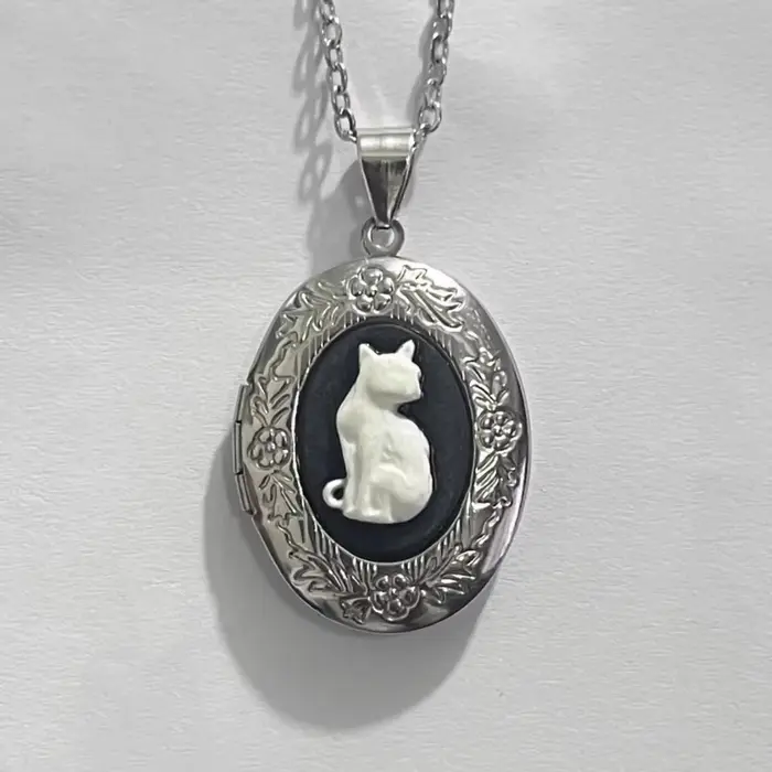 Colliers pendentifs chat vintage 2026 pour femmes et filles, chaîne de cou rétro avec photos, bijoux